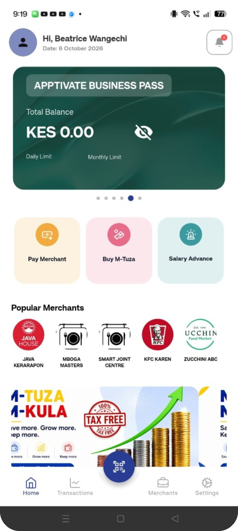 Business Pass in the Apptivate app