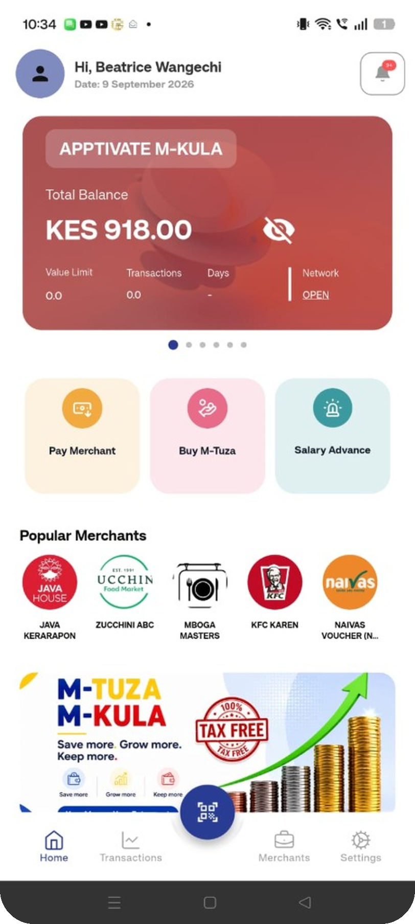 M-Kula in the Apptivate app